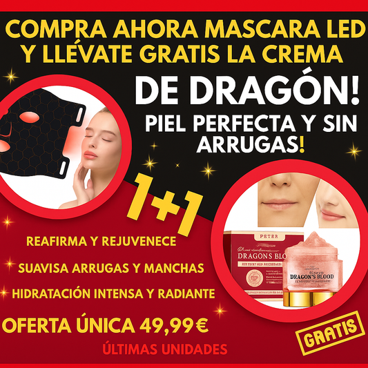 Mascara LED Facial y de REGALO Crema de Dragon